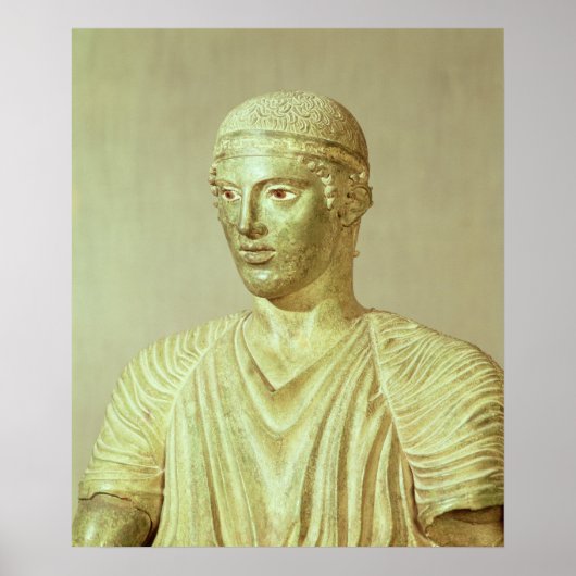 Poster Détail du Delphi Charioteer, c.470 BC (Devant)