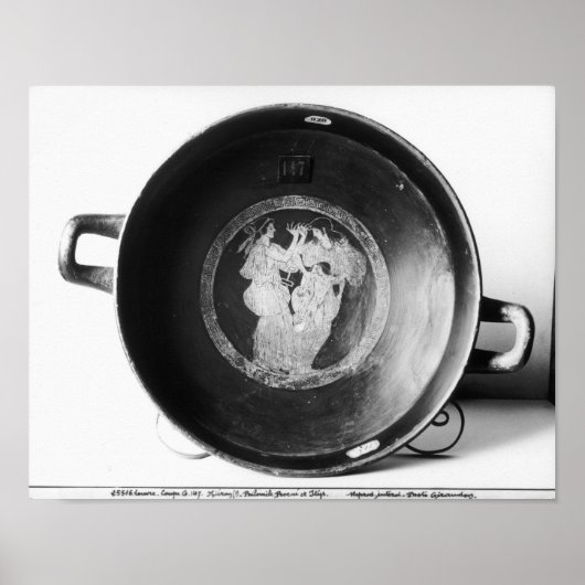 Poster Détail du kylix à silex rouge (Devant)