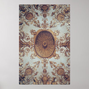 Poster Détail du plafond dans le salon grand