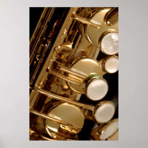 Poster détail du saxophone
