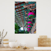 Poster Détail du toit du temple coréen (Cuisine)