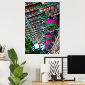 Poster Détail du toit du temple coréen (Bureau à domicile)