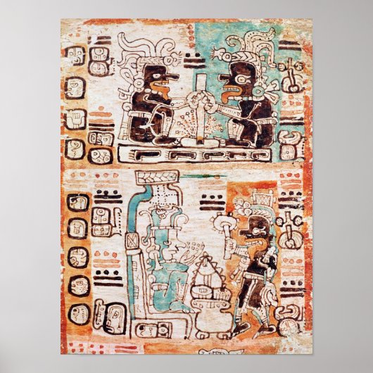 Poster Détail d'un codex maya (Devant)