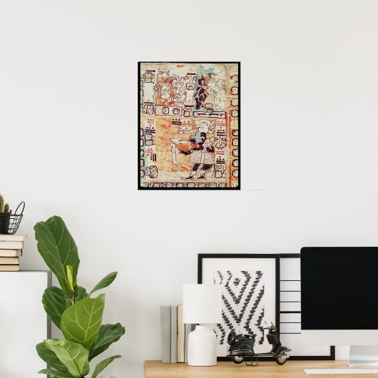 Poster Détail d'un Codex Maya (Bureau à domicile)