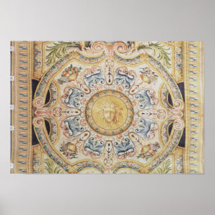 Poster Détail d'un tapis Savonnerie fait pour