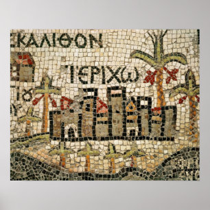 Poster Détail d'une carte de Jericho