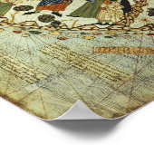 Poster Détail d'une carte du monde catalan (Coin)