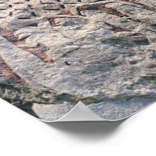 Poster Détail d'une pierre représentant un Viking (Coin)