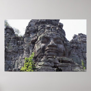 Poster Détail facial de West Gate-Tower Gopuram),