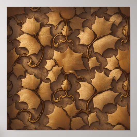Poster Detailed Carved Ivory Wallpaper - Luminous Texture (Devant)