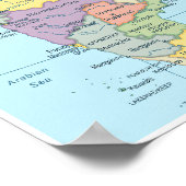 Poster Detailed Map of India (Coin)