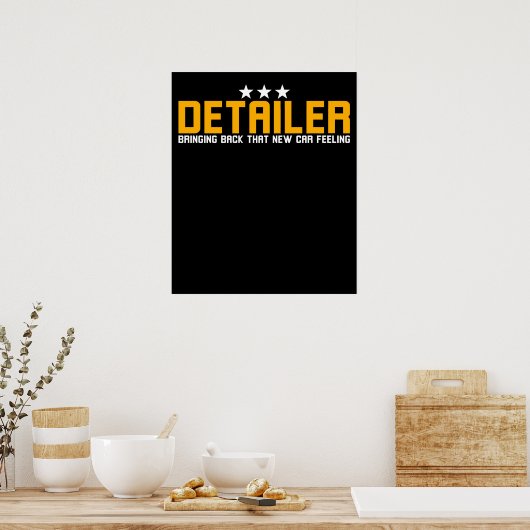 Poster Détaillant auto Nouveau Sentiment de voiture (Cuisine)