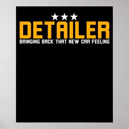 Poster Détaillant auto Nouveau Sentiment de voiture (Devant)