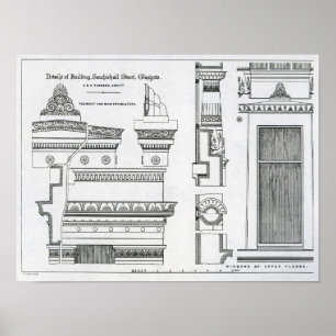Poster Détails architecturaux des chambres Grecques