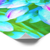 Poster Détails des fleurs de sédum Succulent bleu et rose (Coin)