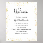 Poster Détails du programme de mariage de la parties scin (Devant)