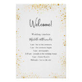 Poster Détails du programme de mariage de la parties scin (Devant)