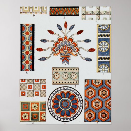 Poster Details Of Decoration Ancient Assyrian Costume  (Devant)