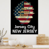 Poster d'État personnalisé du New Jersey (Cuisine)
