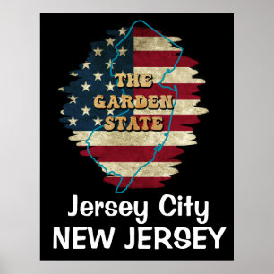 Poster d'État personnalisé du New Jersey