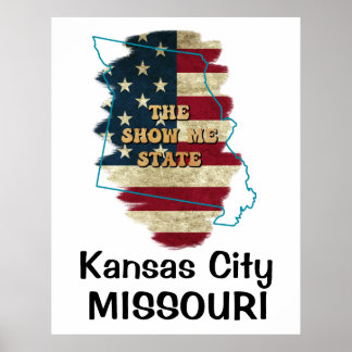 Poster d'État personnalisé Missouri