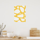 Poster d'été abstrait jaune et blanc (Cuisine)