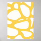 Poster d'été abstrait jaune et blanc (Devant)