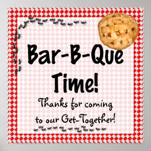 Poster d'été pour l'anniversaire du barbecue