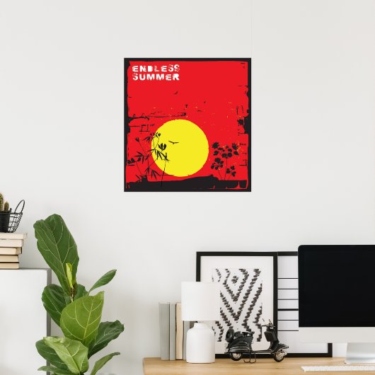 Poster d'été sans fin (Bureau à domicile)