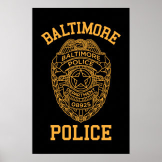 Poster détective du maryland de baltimore
