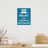 Poster Détendez-vous et développez une moustache (Cuisine)
