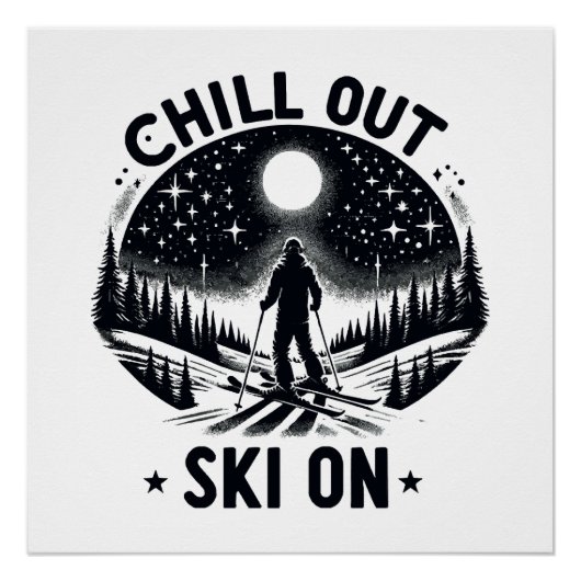 Poster Détendez-vous Ski sur (Devant)