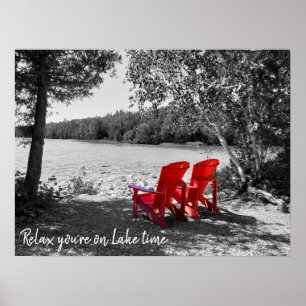 Poster Détendez-vous sur le lac
