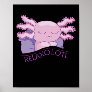 Poster Détente Axolotl Amateurs, Beaux Animaux Détente