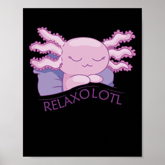 Poster Détente Axolotl Amateurs, Beaux Animaux Détente (Devant)