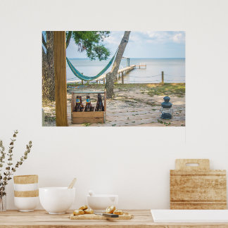 Poster Détente sur la photo de plage