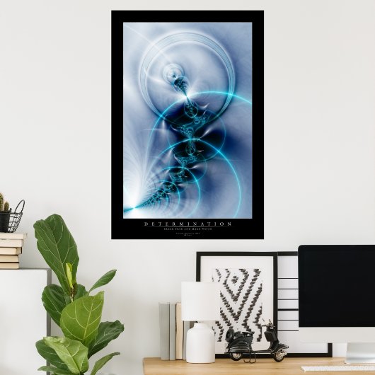 Poster Détermination (Bureau à domicile)