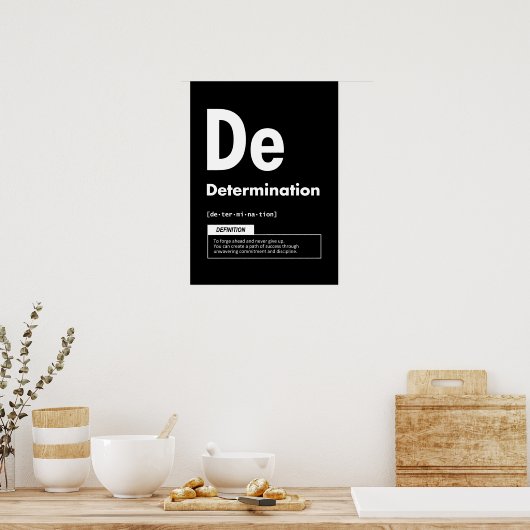 Poster Détermination - Élément De Succès - Motivation (Cuisine)