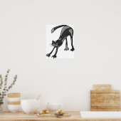 Poster d'étirement de chat (Cuisine)