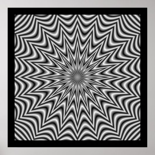 Poster d'étoile monochrome (Devant)