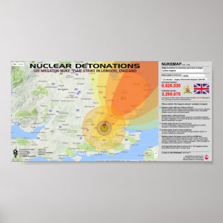 Poster Détonations nucléaires - Angleterre