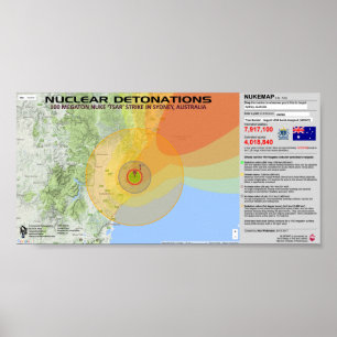 Poster Détonations nucléaires - Australie