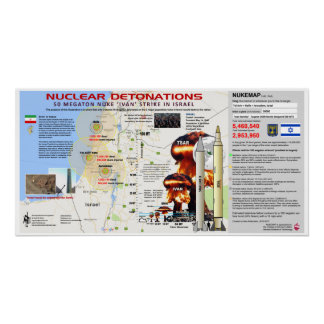 Poster Détonations nucléaires d'Israël