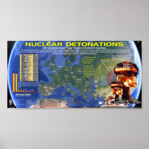 Poster Détonations nucléaires - Europe