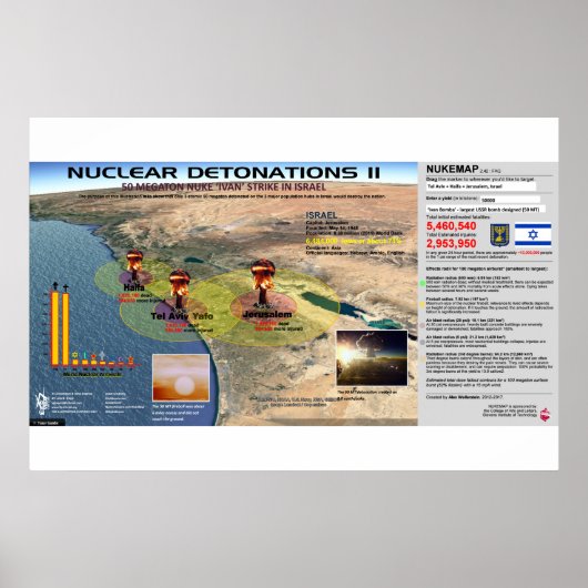 Poster Détonations nucléaires - Israël 2 (Devant)