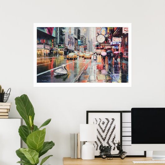 Poster "Detour" Pelican à New York aquarelle (Bureau à domicile)