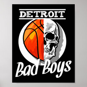 Poster Detroit Byd Boys Bysketbyll Skull Usa