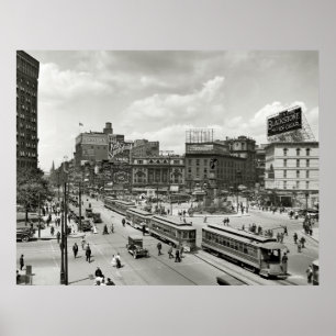 Poster DÉTROIT CARRÉ c. 1910