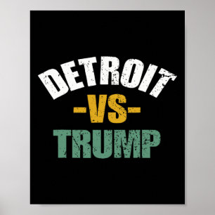 Poster Detroit contre Trump Élection 2024 Anti-trump Vote