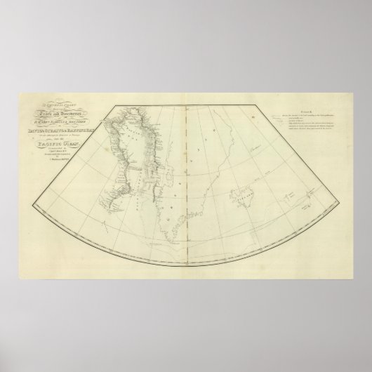 Poster Détroit de Daivs et baie des îles Baffin (Devant)